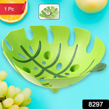 Leaf-Shaped Plastic Fruit Basket (1 Pc)
